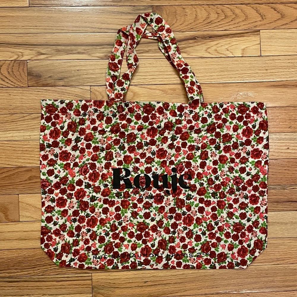 Rouje Red and Green Floral Tote